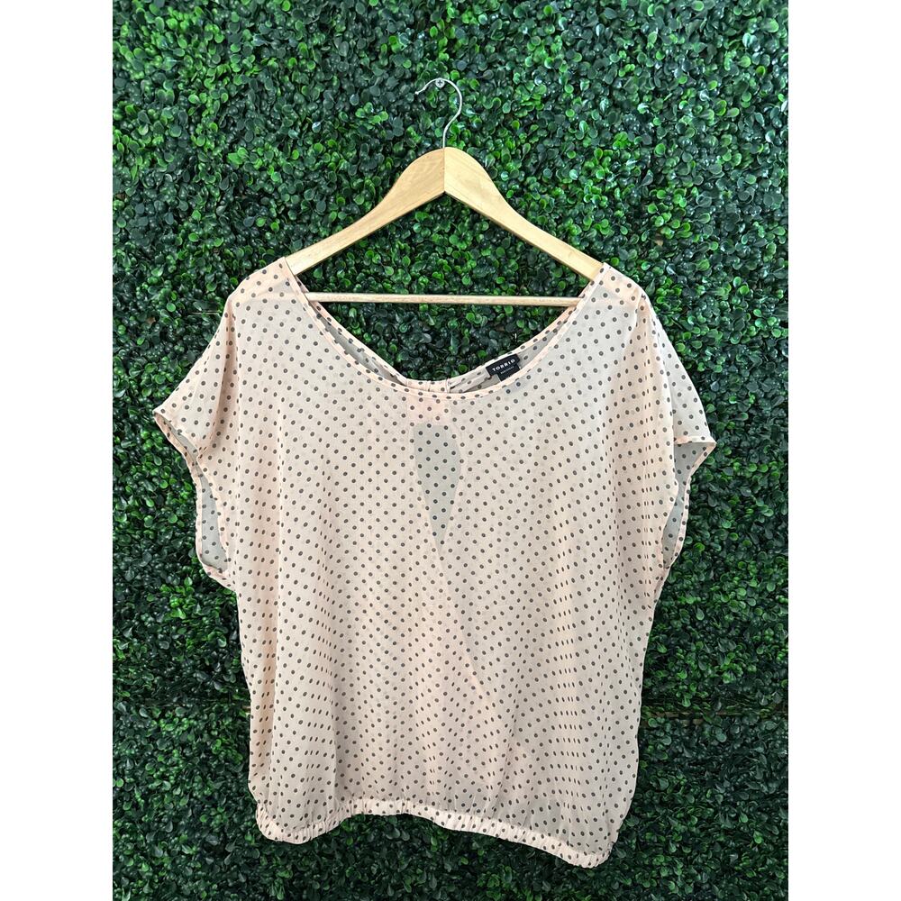 Torrid, Thin Open Back Polka Dot Blouse, Women’s size 1XL